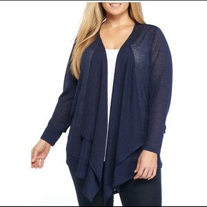 MICHAEL KORS Navy blue mesh cardigan XL